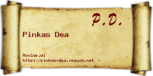 Pinkas Dea névjegykártya
